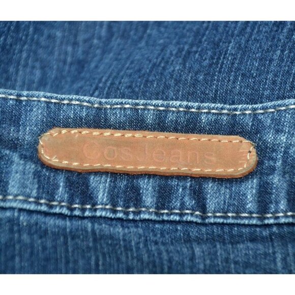 Cos Jeans Blue Denim Jeans Plus Size 22W Embroidered Boot Cut Stretch Western - Picture 8 of 10